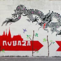Graffiti - Tiger VS Dragon - nubaza.com